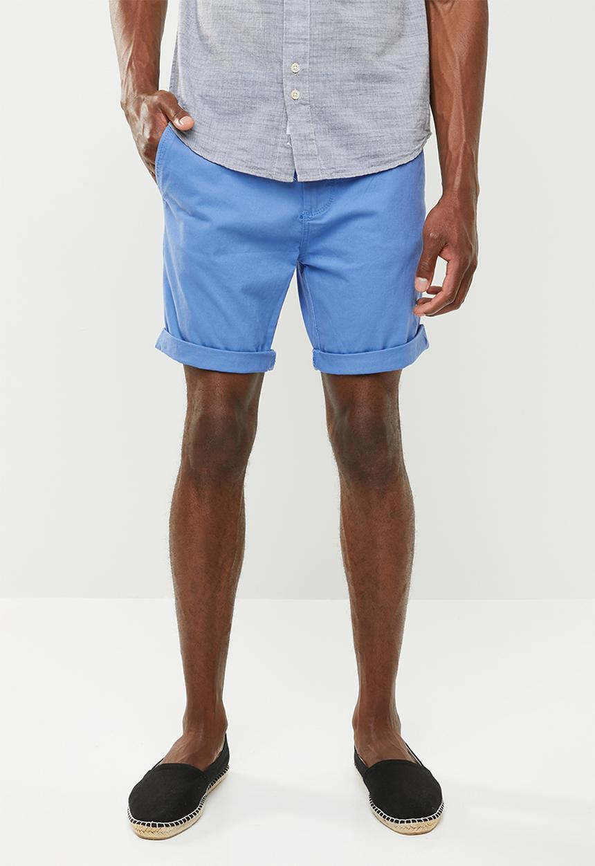 Cotton On - Washed chino short - blue