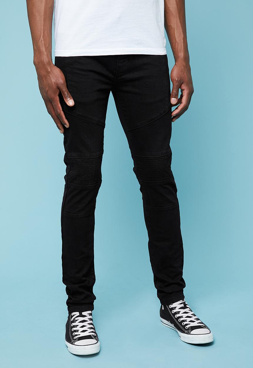 Superbalist - Skinny biker jeans - black