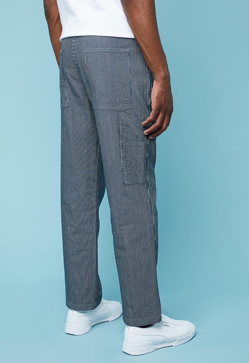 Superbalist - Tapered carpenter pants - blue & white
