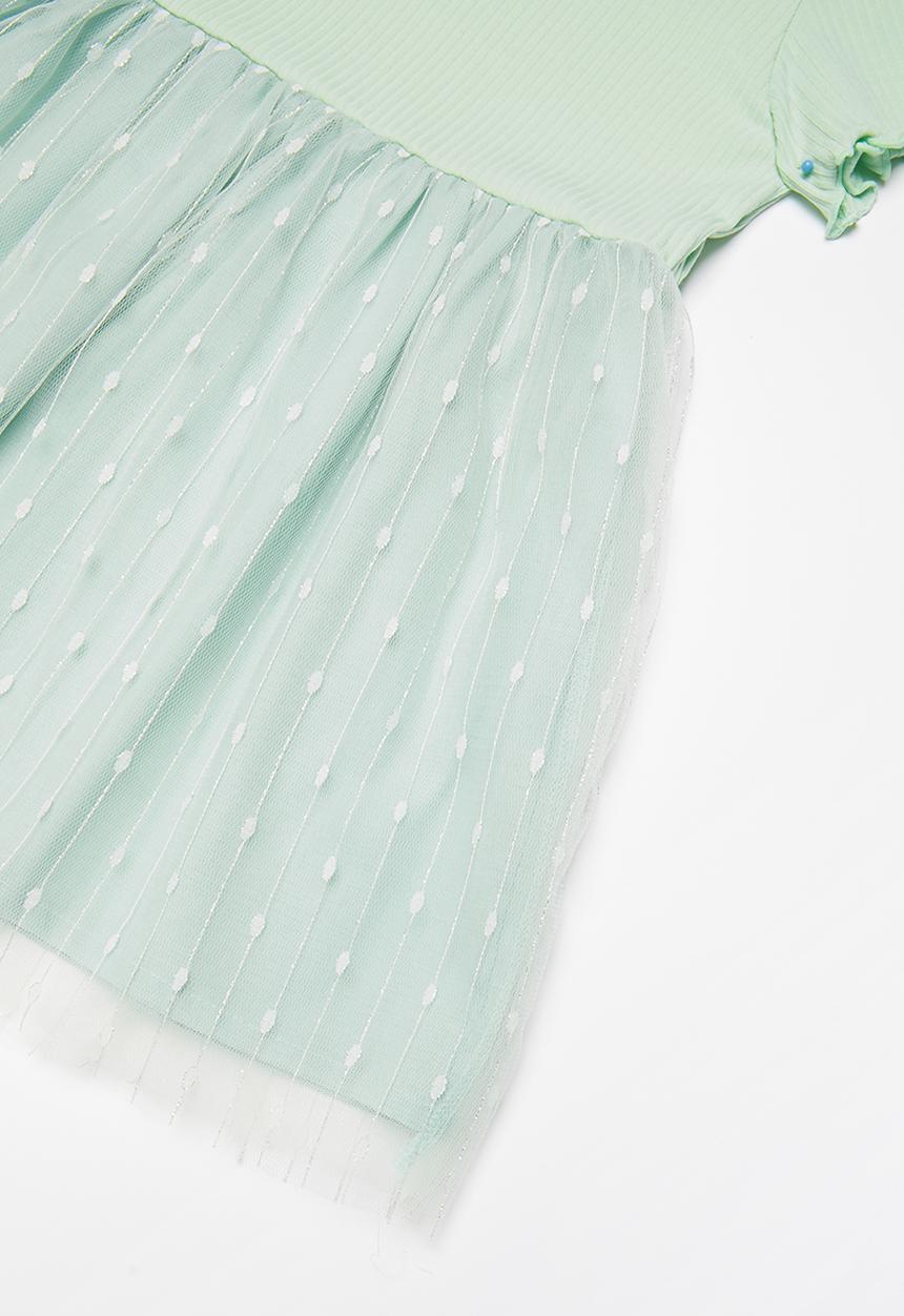 Pop Candy - Combo mesh dress - green