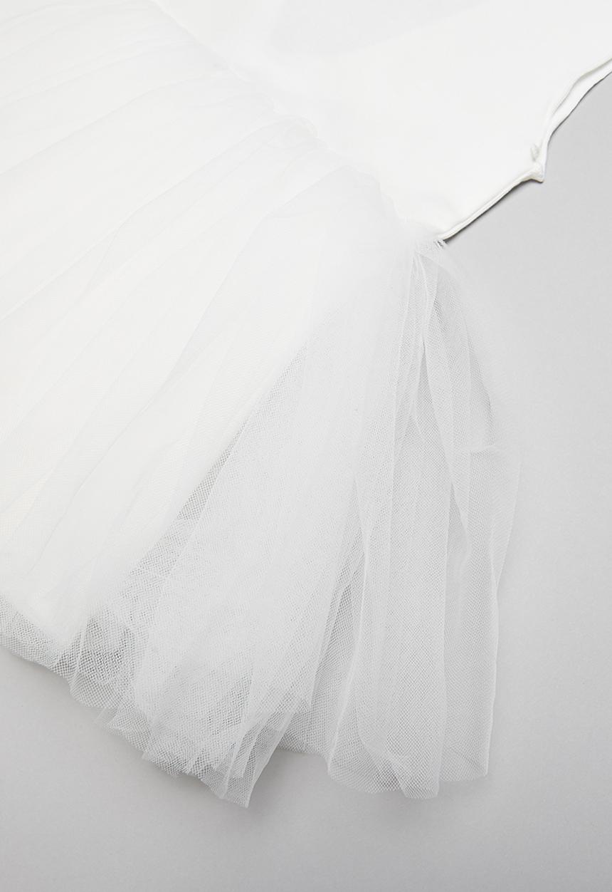 Pop Candy - Mesh combo dress - white