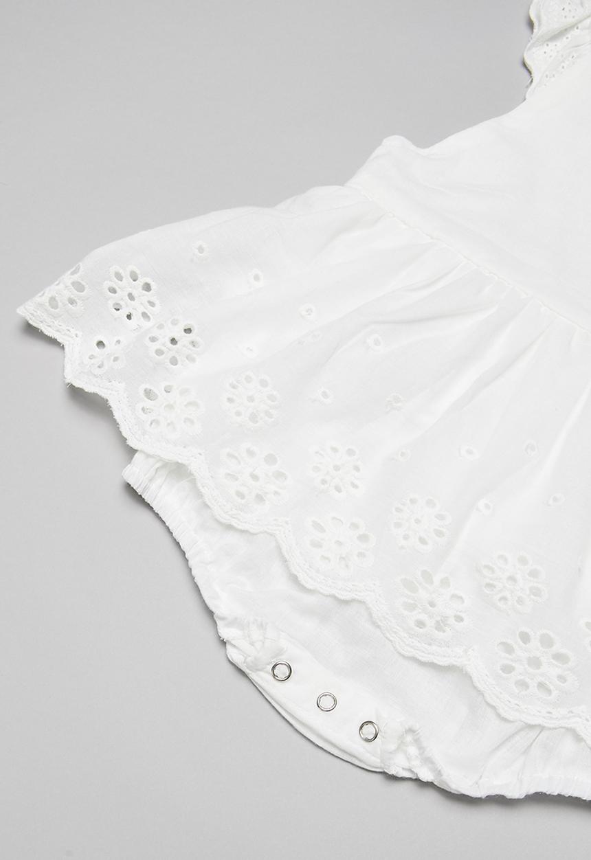 Pop Candy - Infant girls playsuit - white