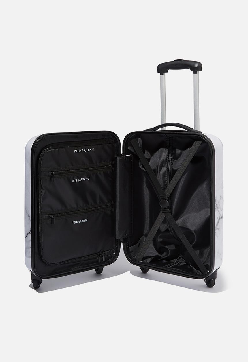 Typo - Tsa small suitcase - black & white 