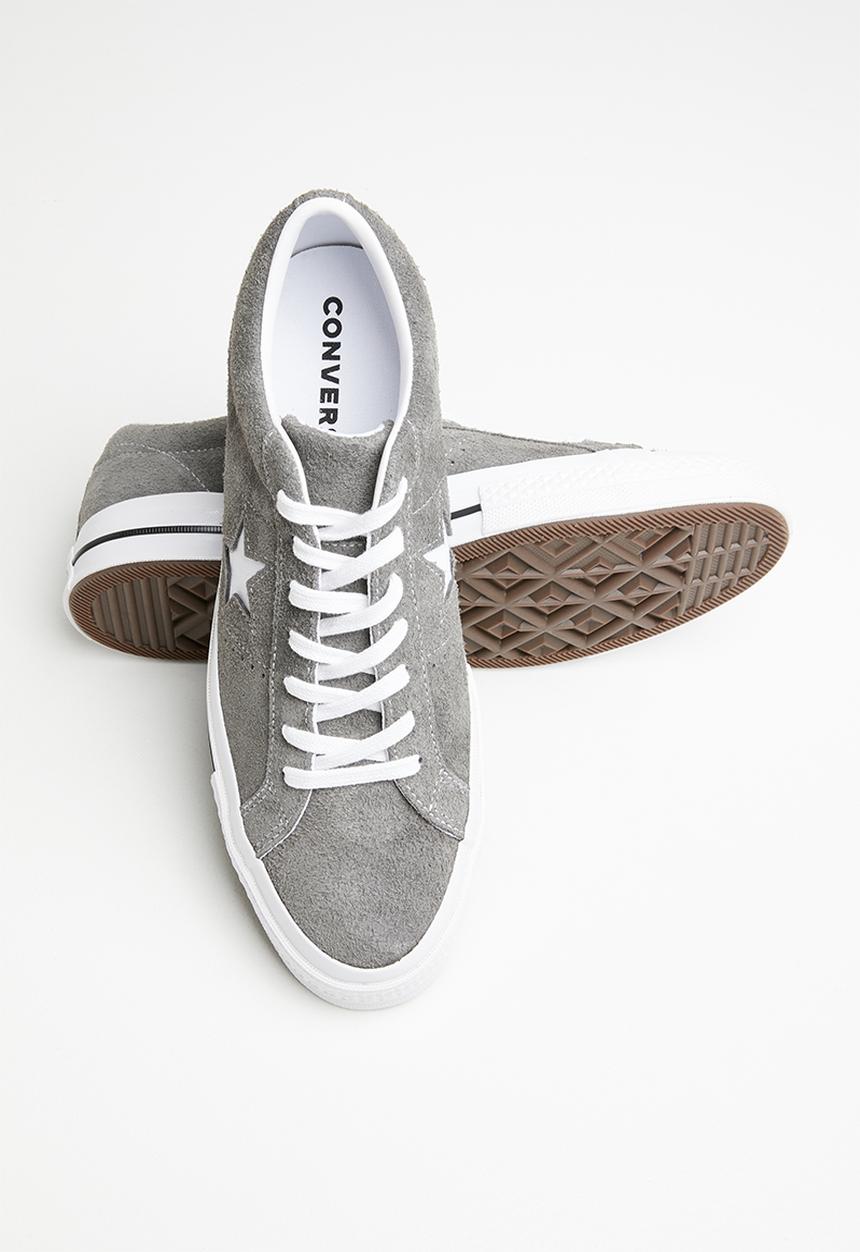 Converse - One Star vintage suede sneaker - carbon grey/white/black