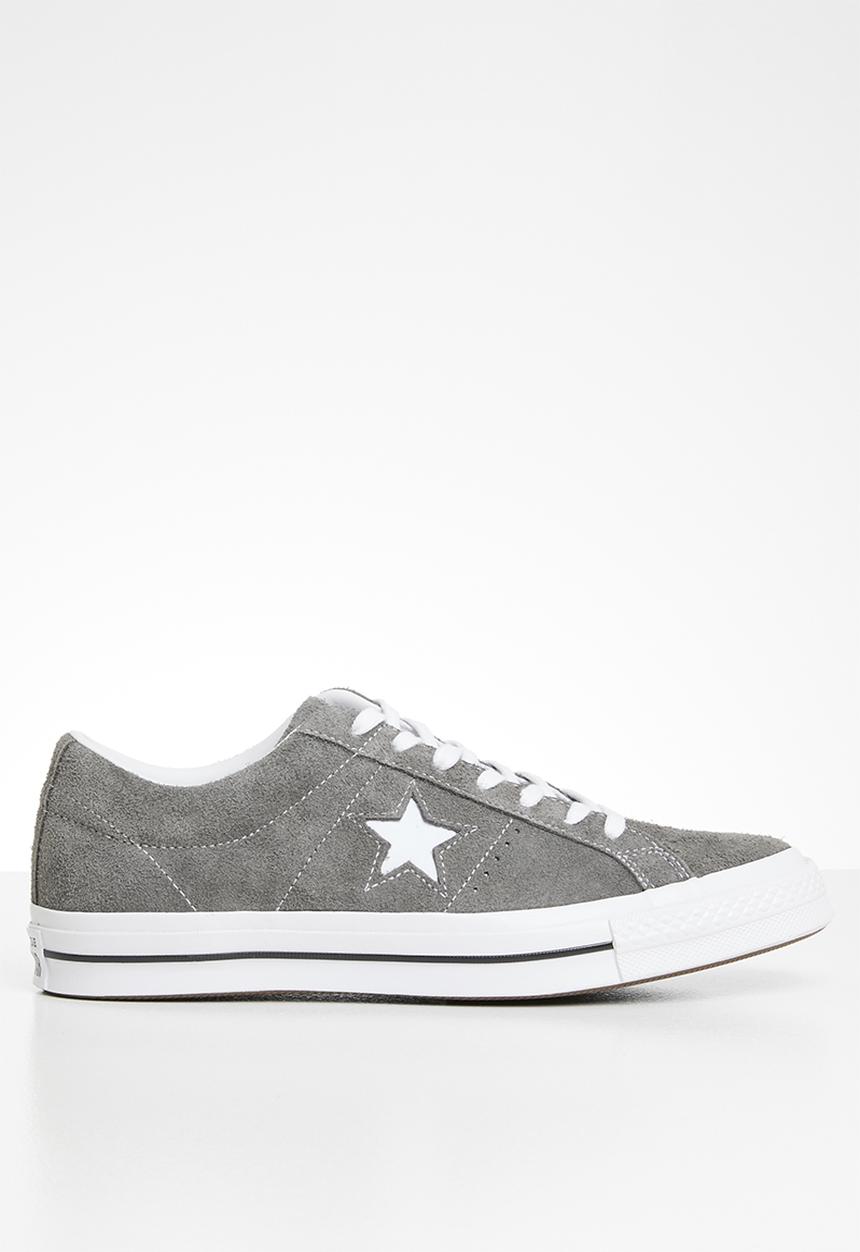 Converse - One Star vintage suede sneaker - carbon grey/white/black