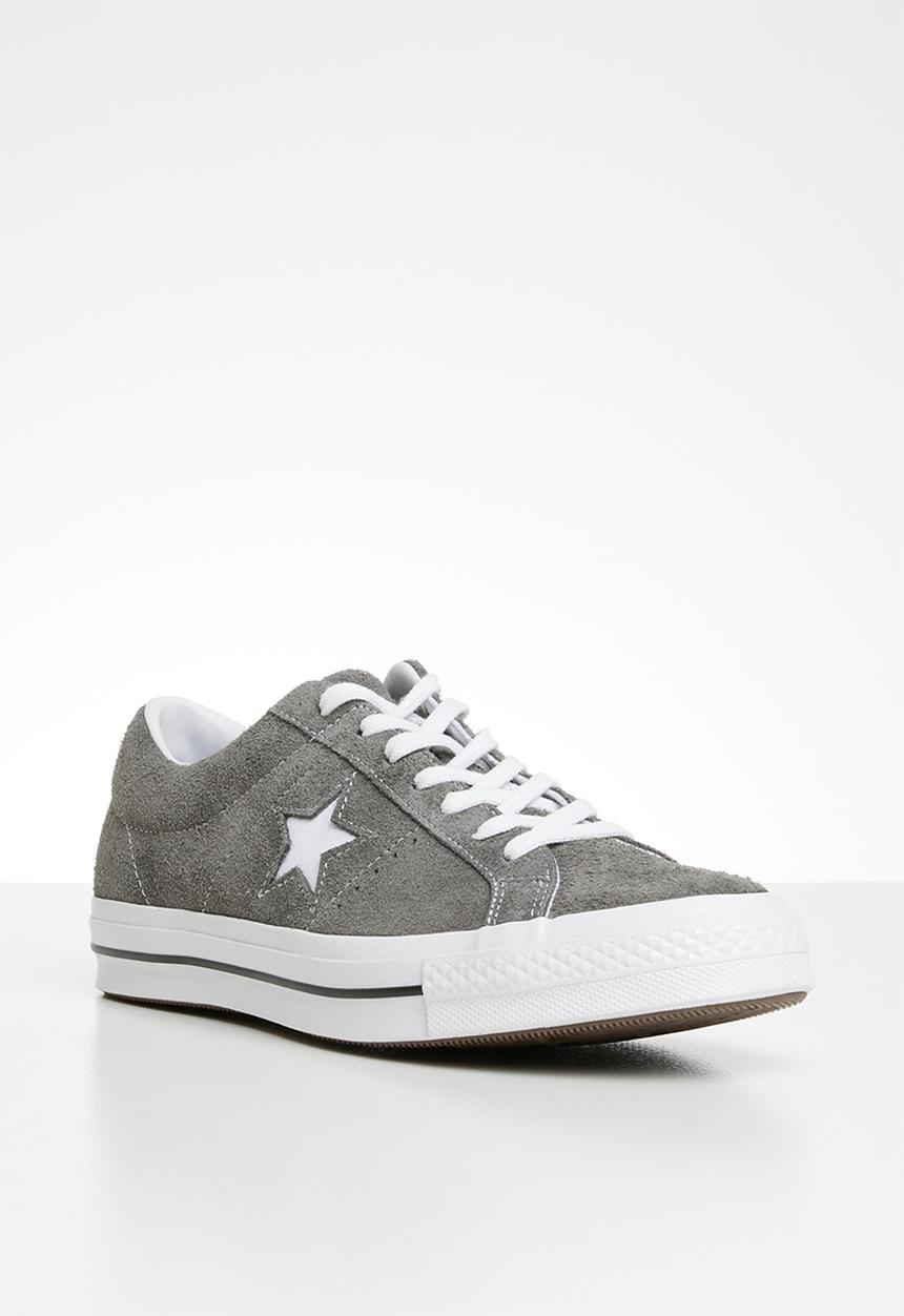 Converse - One Star vintage suede sneaker - carbon grey/white/black