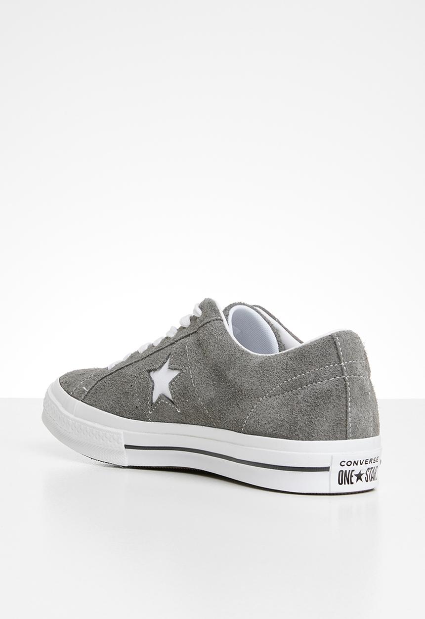 Converse - One Star vintage suede sneaker - carbon grey/white/black