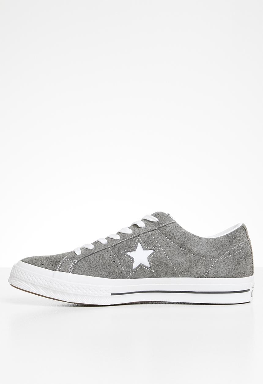Converse - One Star vintage suede sneaker - carbon grey/white/black