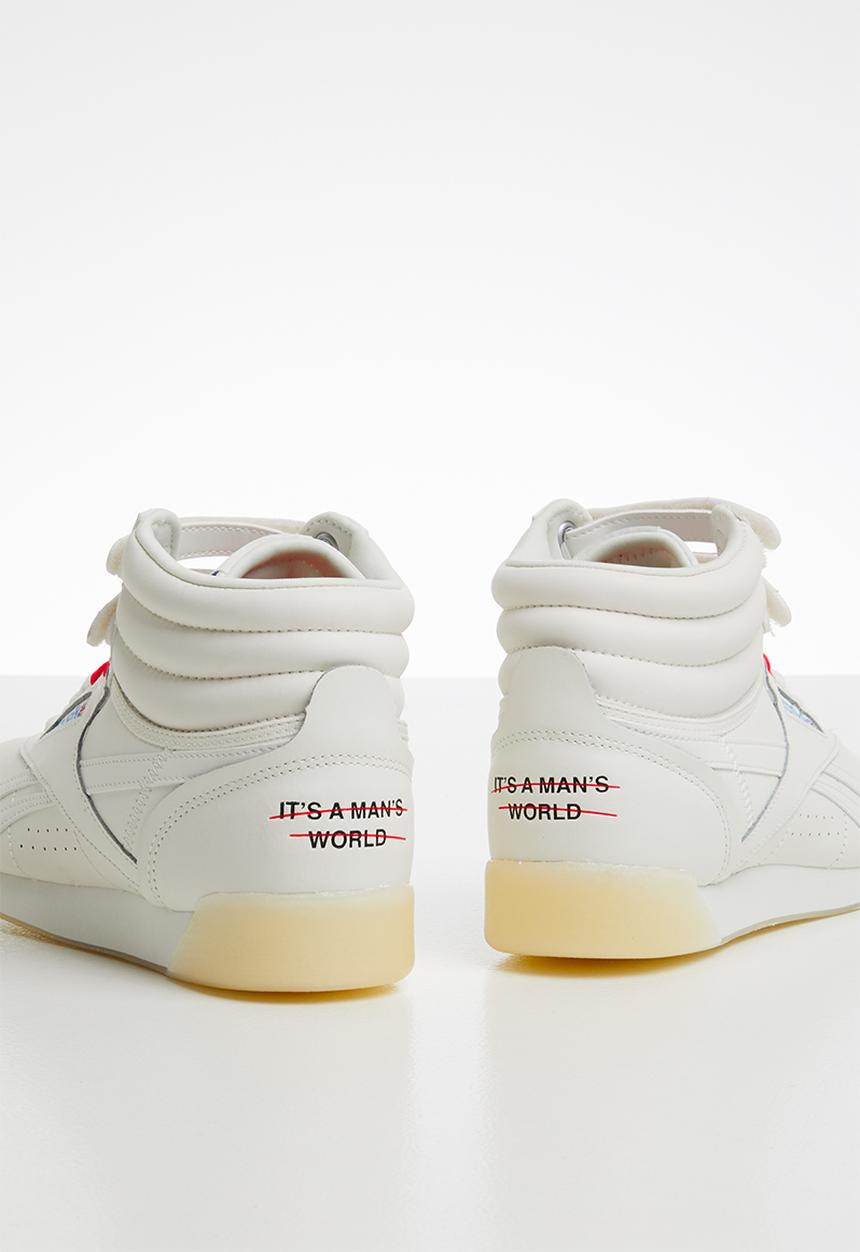 Reebok Classic - Free style hi - white/chalk/neon red