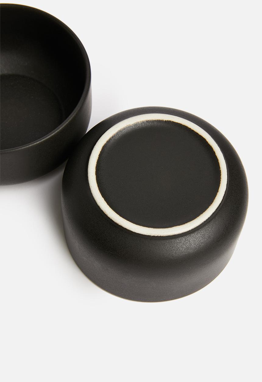 Urchin Art - Kari snack bowl set of 3 - matte black