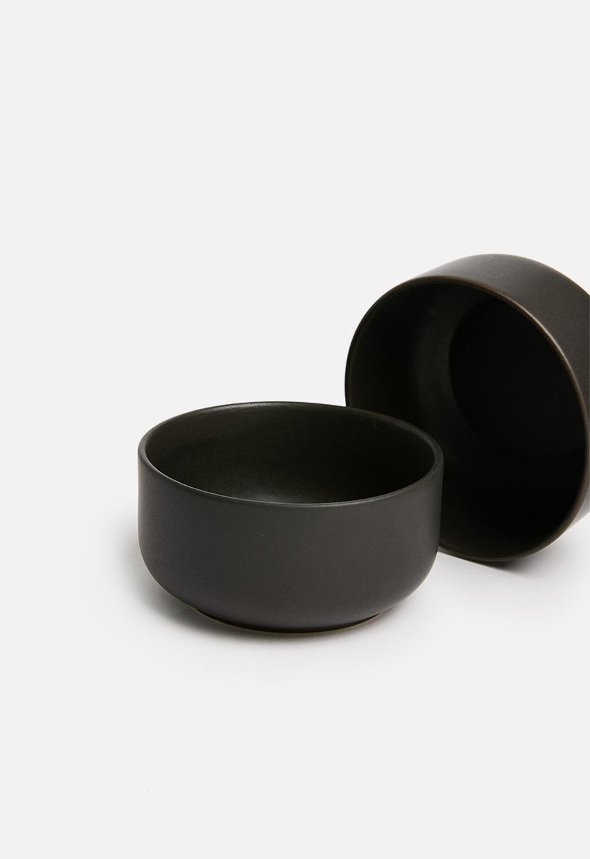Urchin Art - Kari snack bowl set of 3 - matte black