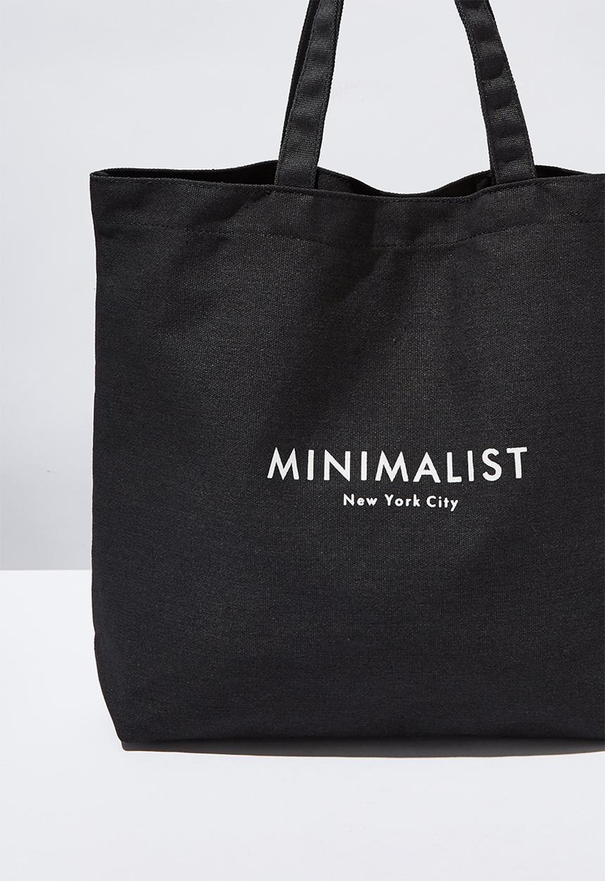 Cotton On - Minimalist washed tote - black