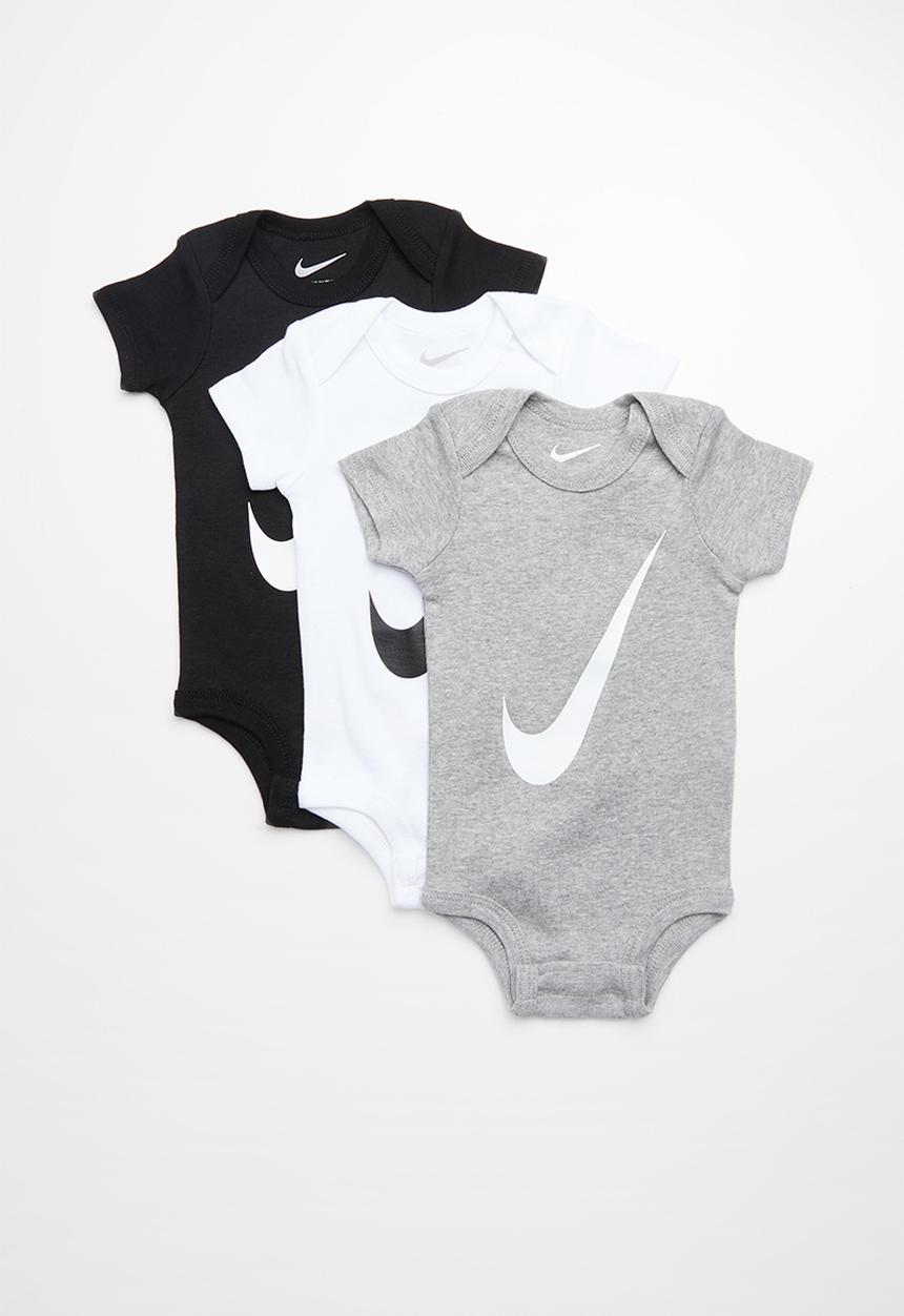 Nike - Nike swoosh short sleeve 3 pack bodysuits - multi