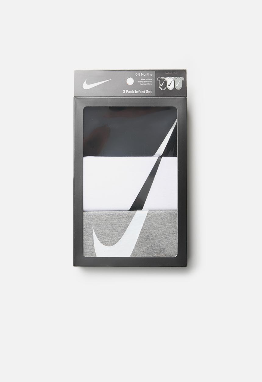 Nike - Nike swoosh short sleeve 3 pack bodysuits - multi