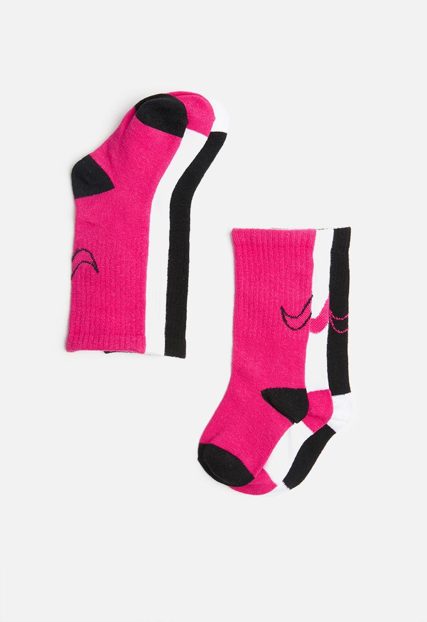 Nike - Nike track 3 pack toddler socks - multi