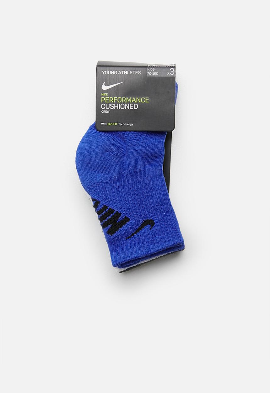 Nike - Nike crew cushioned 3 pack socks - multi