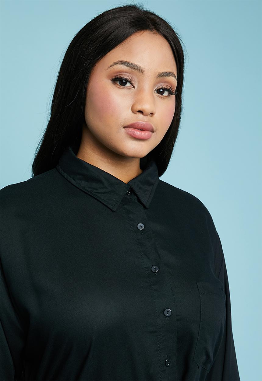 Superbalist - Maxi shirt dress - black