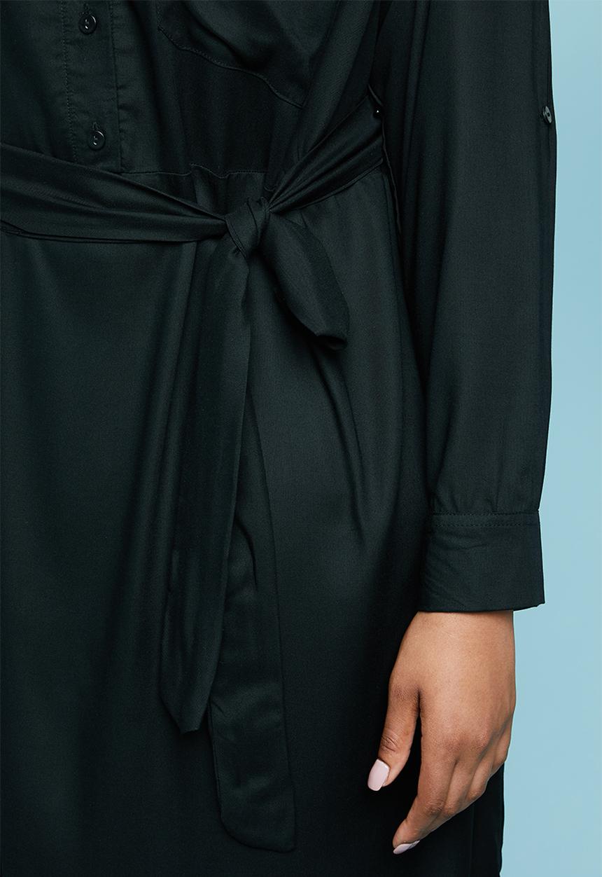 Superbalist - Maxi shirt dress - black