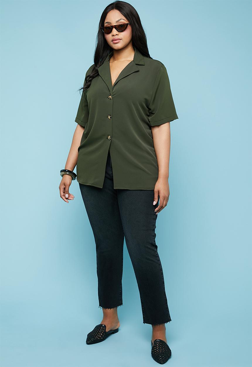 Superbalist - Revere collar shirt - khaki