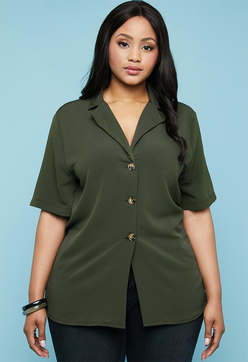 Superbalist - Revere collar shirt - khaki