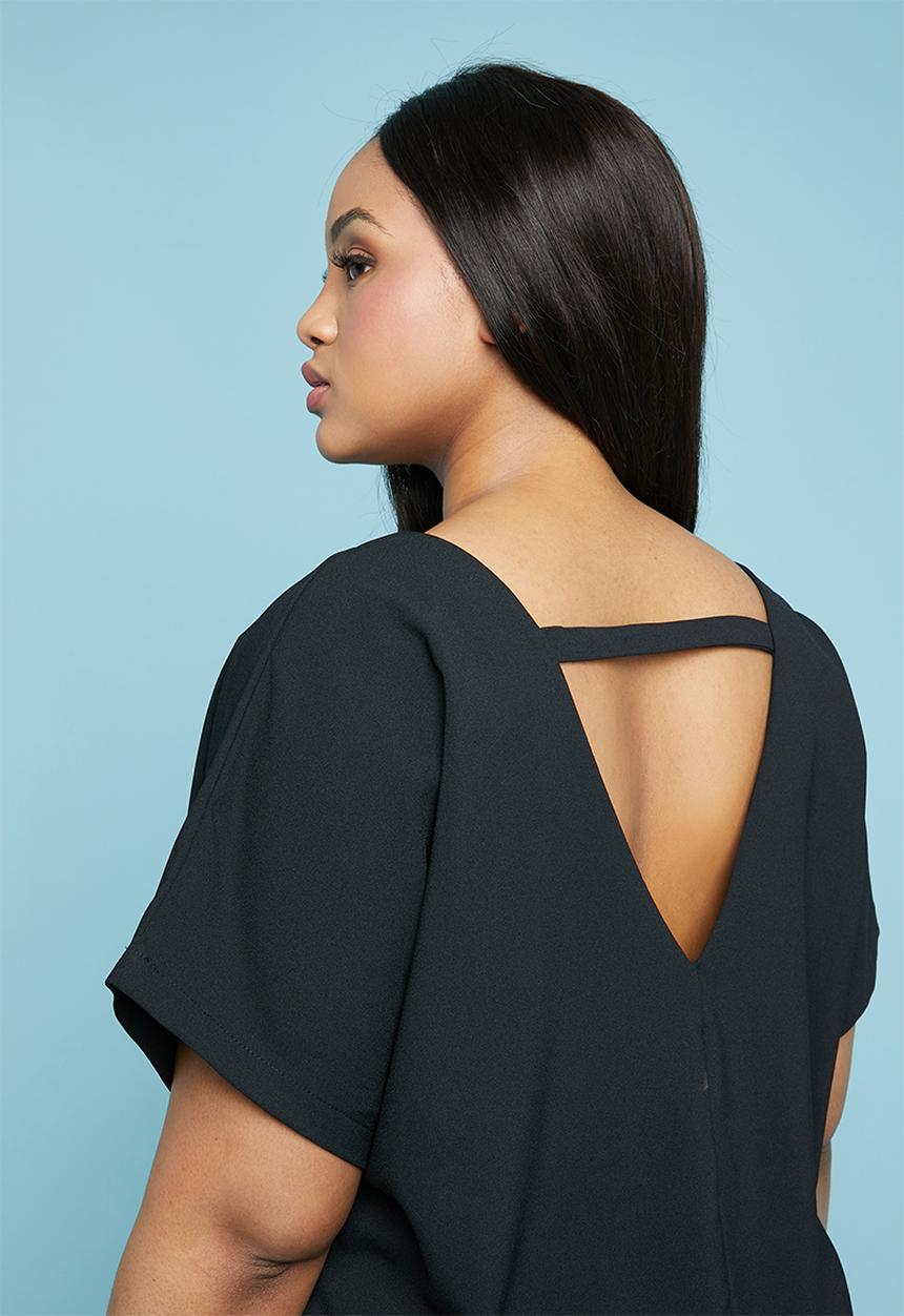 Superbalist - Back detail blouse - black