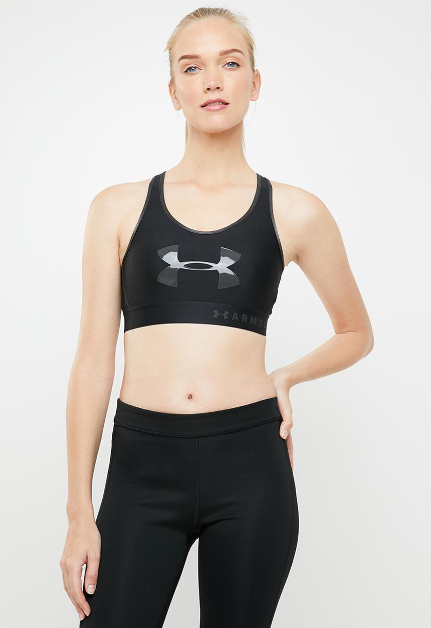 Under Armour - Armour mid keyhole graphic - black & grey