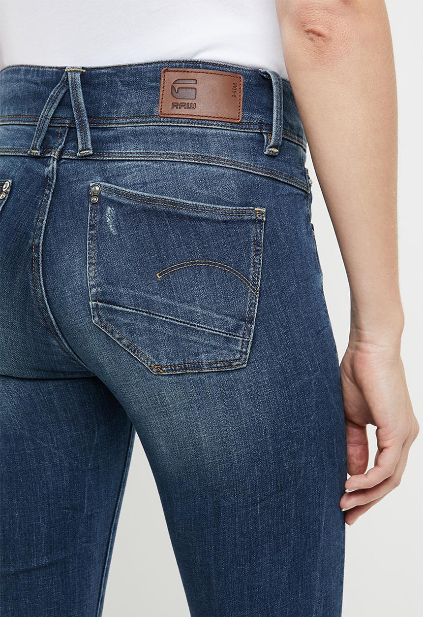 G-STAR - Lynn mid super skinny jeans - blue