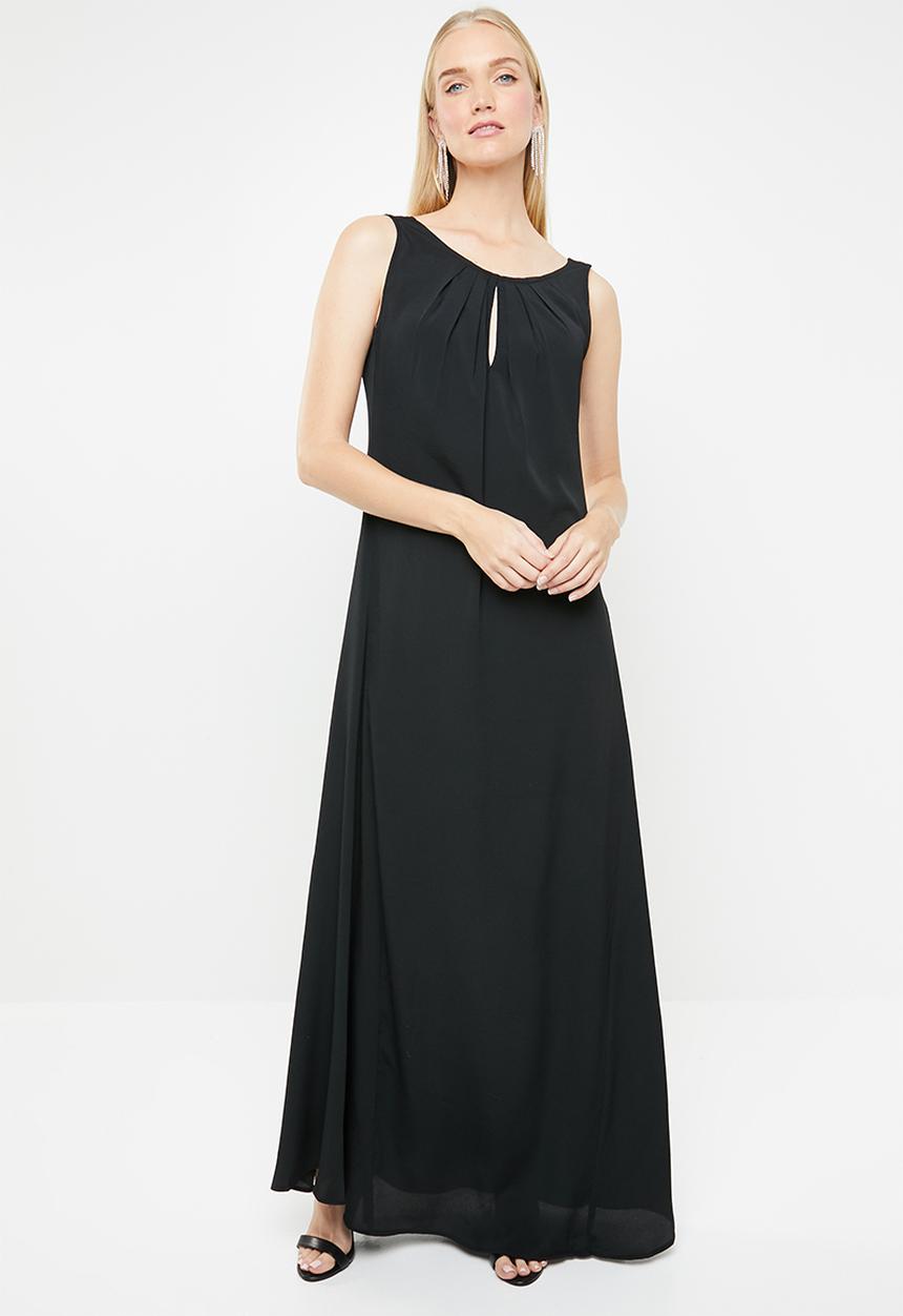 AMANDA LAIRD CHERRY - Pietra patterned maxi dress - black