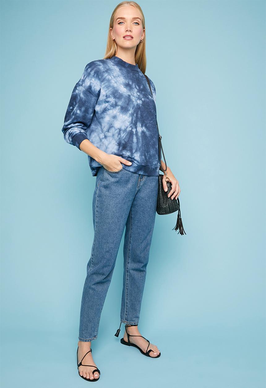 Superbalist - Tie-dye oversize sweat - blue