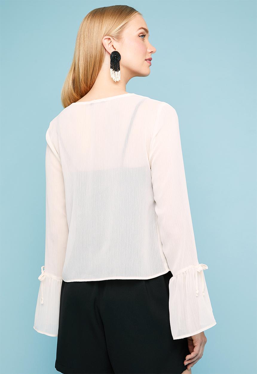 Superbalist - Button-through gypsy blouse - cream