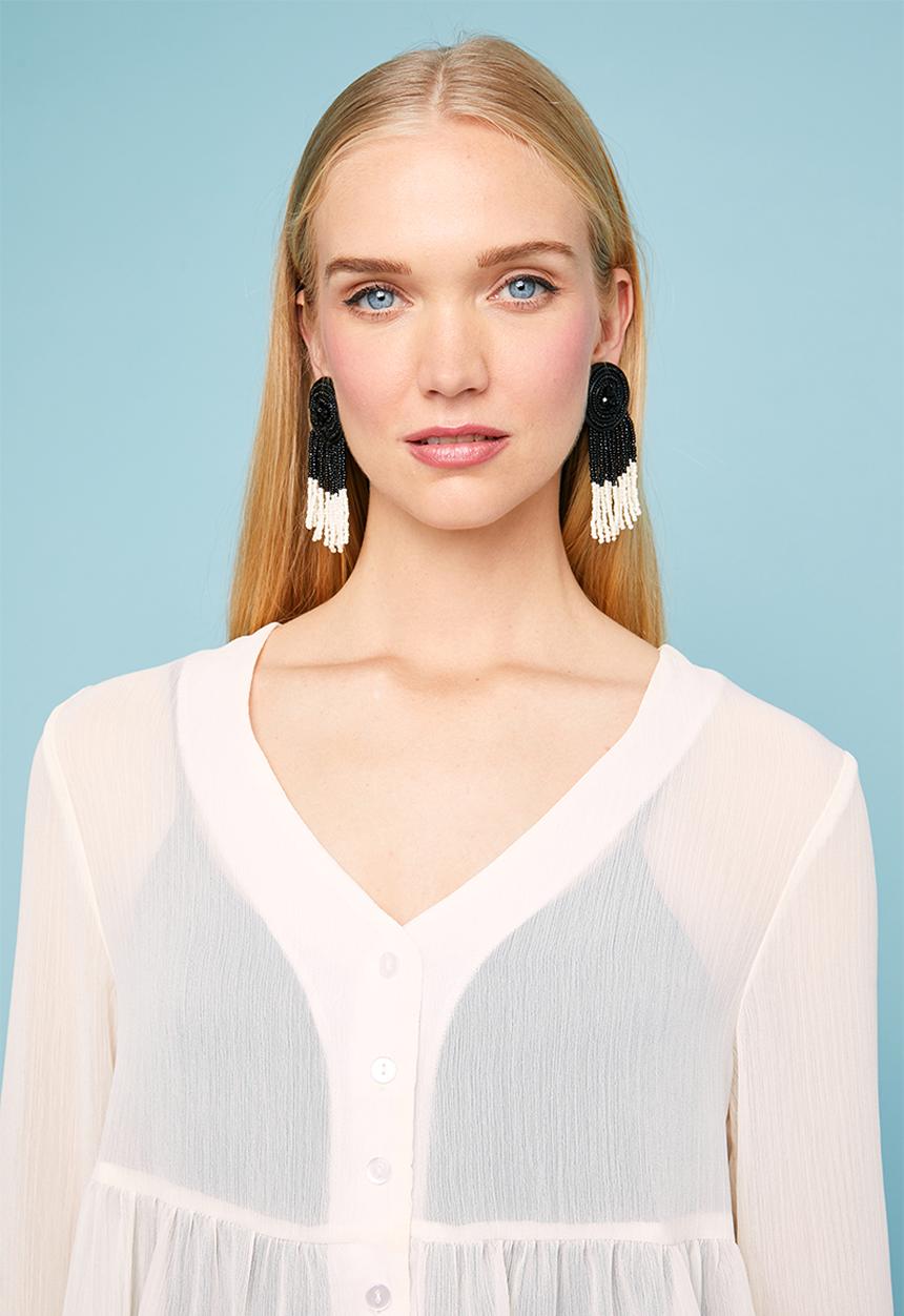 Superbalist - Button-through gypsy blouse - cream