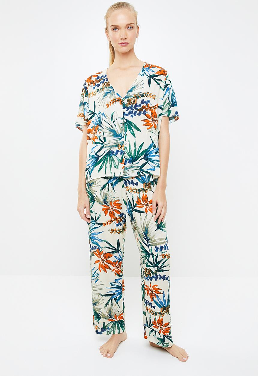 Superbalist - Sleep shirt & pants set - cream