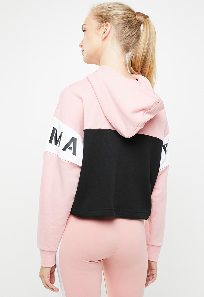 PUMA - Colour block hoodie - pink & black