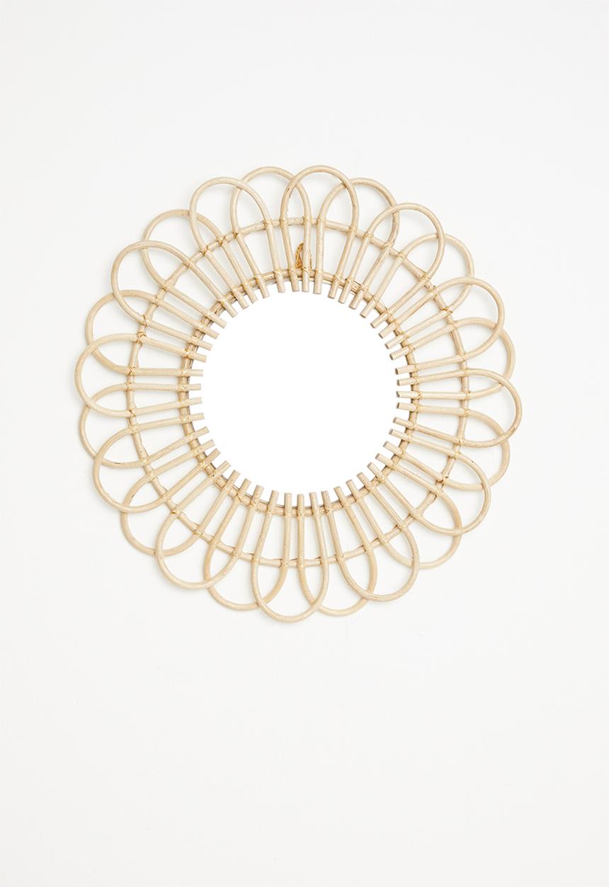 Sixth Floor - Sunflower rattan mirror - natural