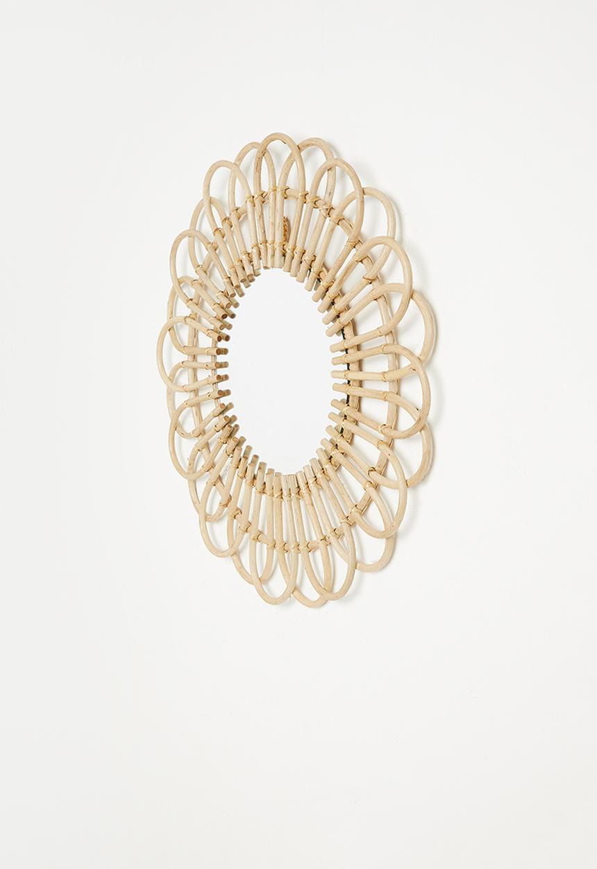 Sixth Floor - Sunflower rattan mirror - natural