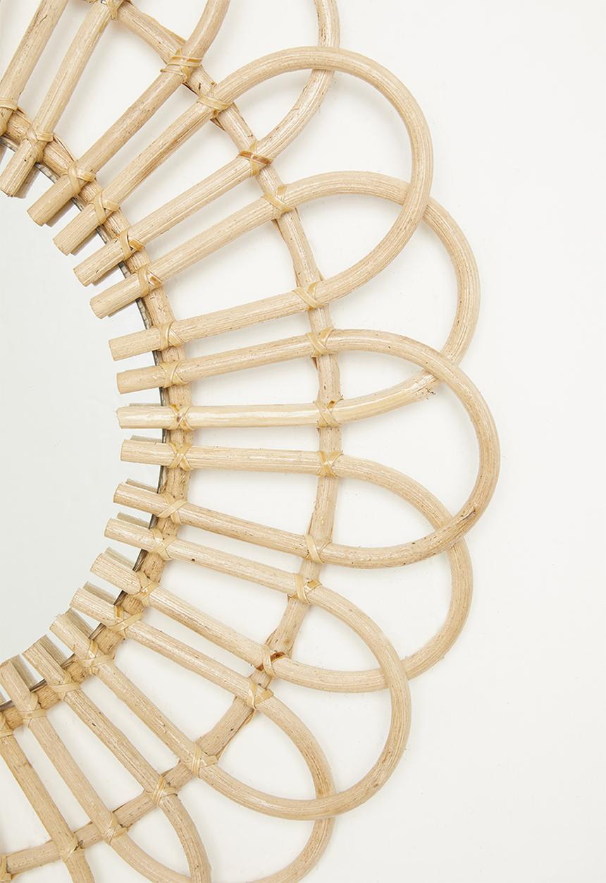 Sixth Floor - Sunflower rattan mirror - natural