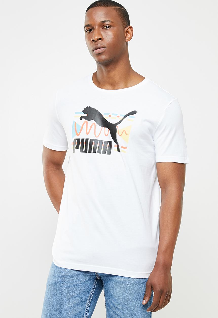 PUMA - Graphic tee brand carrier - white