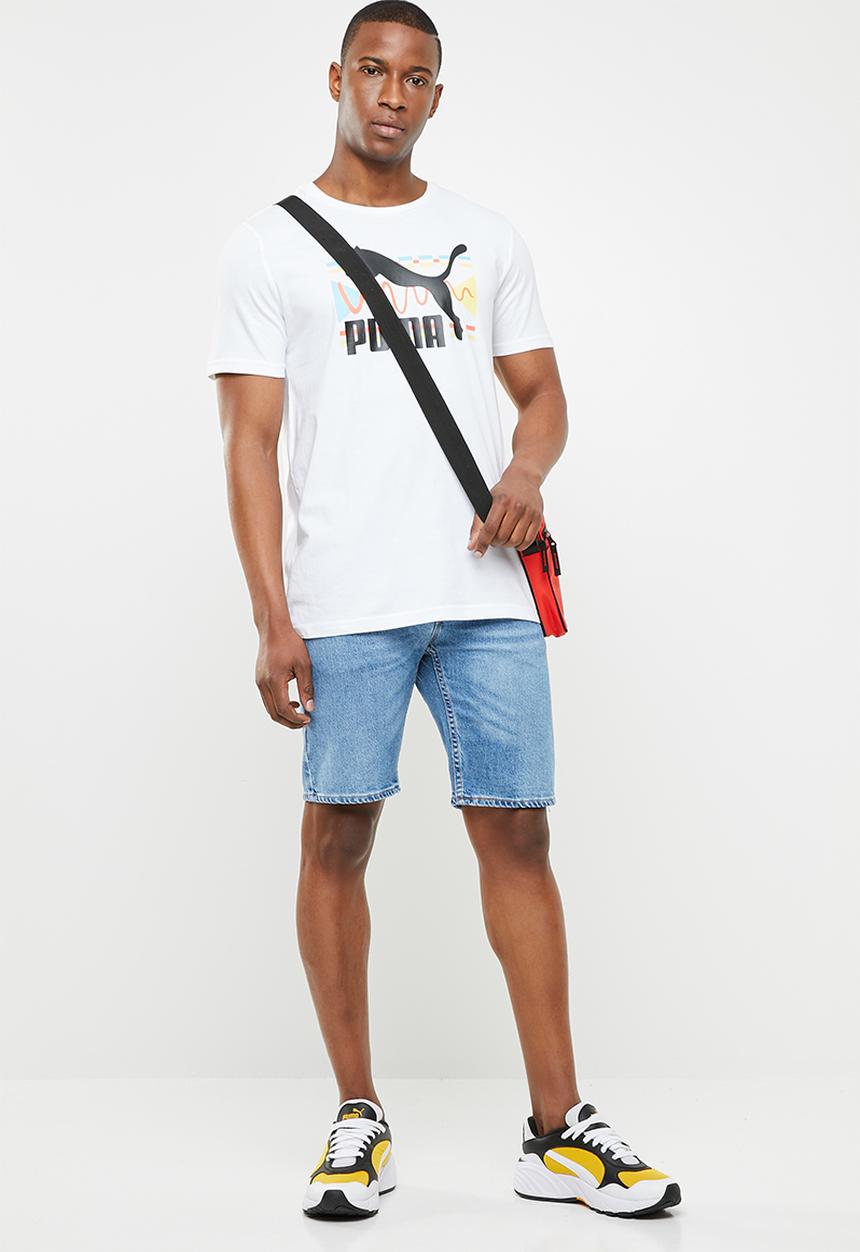 PUMA - Graphic tee brand carrier - white