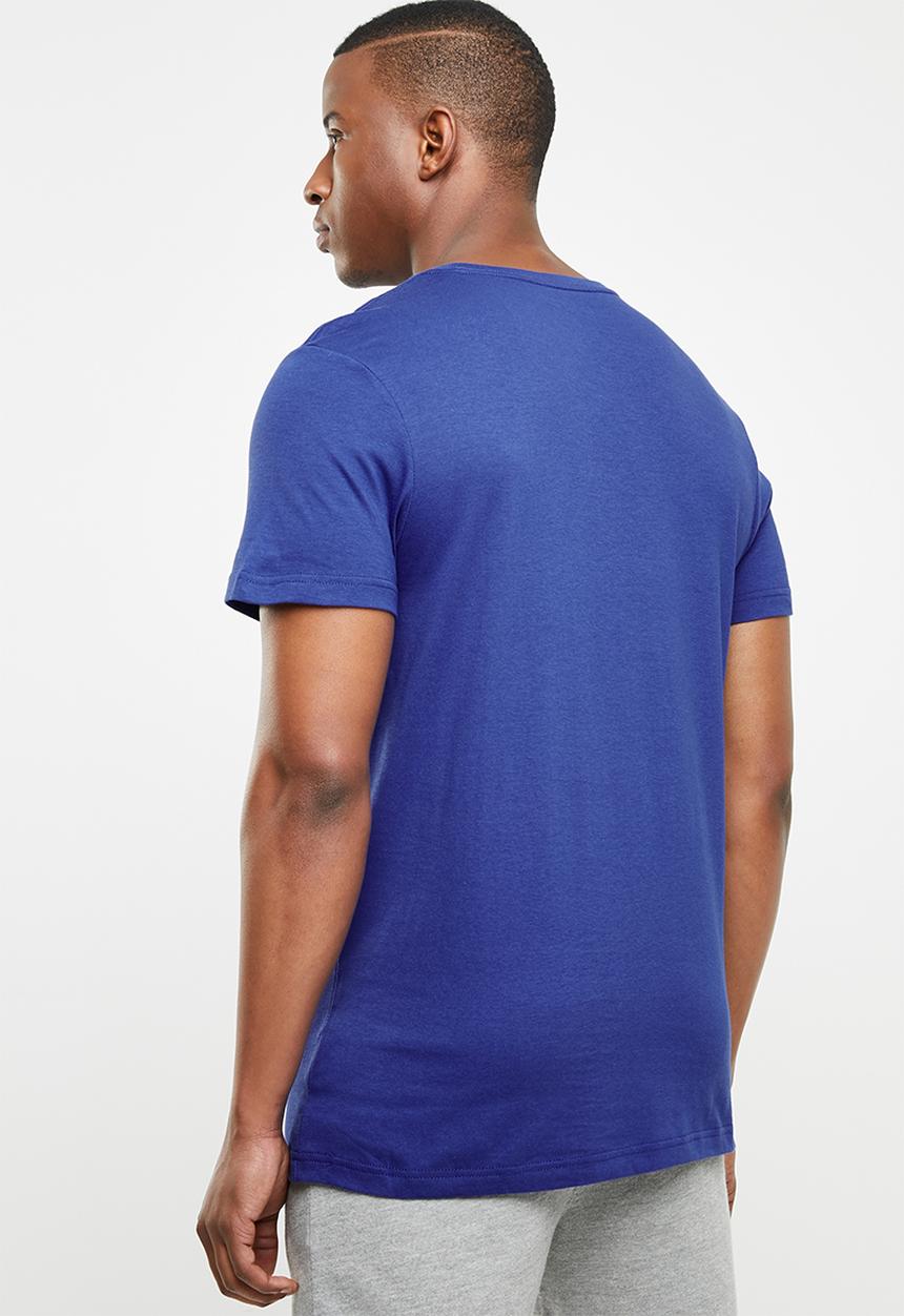 Reebok - Elements stacked short sleeve logo tee - blue