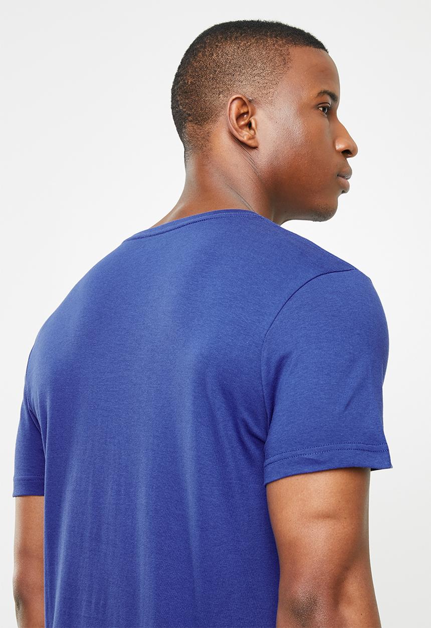 Reebok - Elements stacked short sleeve logo tee - blue