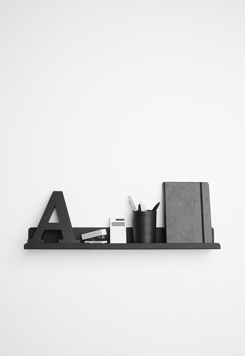 Sixth Floor - Lippy wall shelf - black