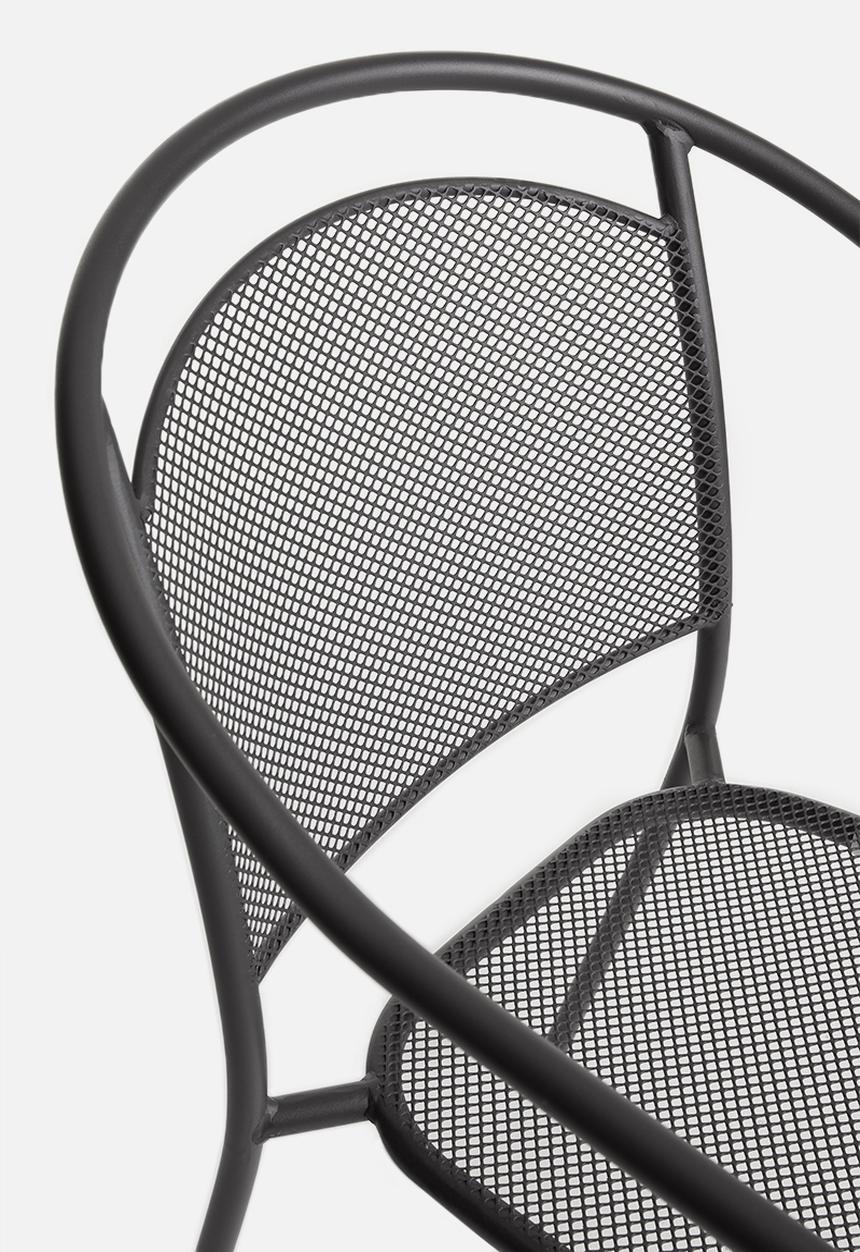 Sixth Floor - Mesh outdoor chair - dark grey