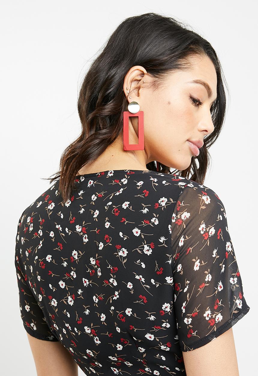 Missguided - Floral button front maxi dress - multi