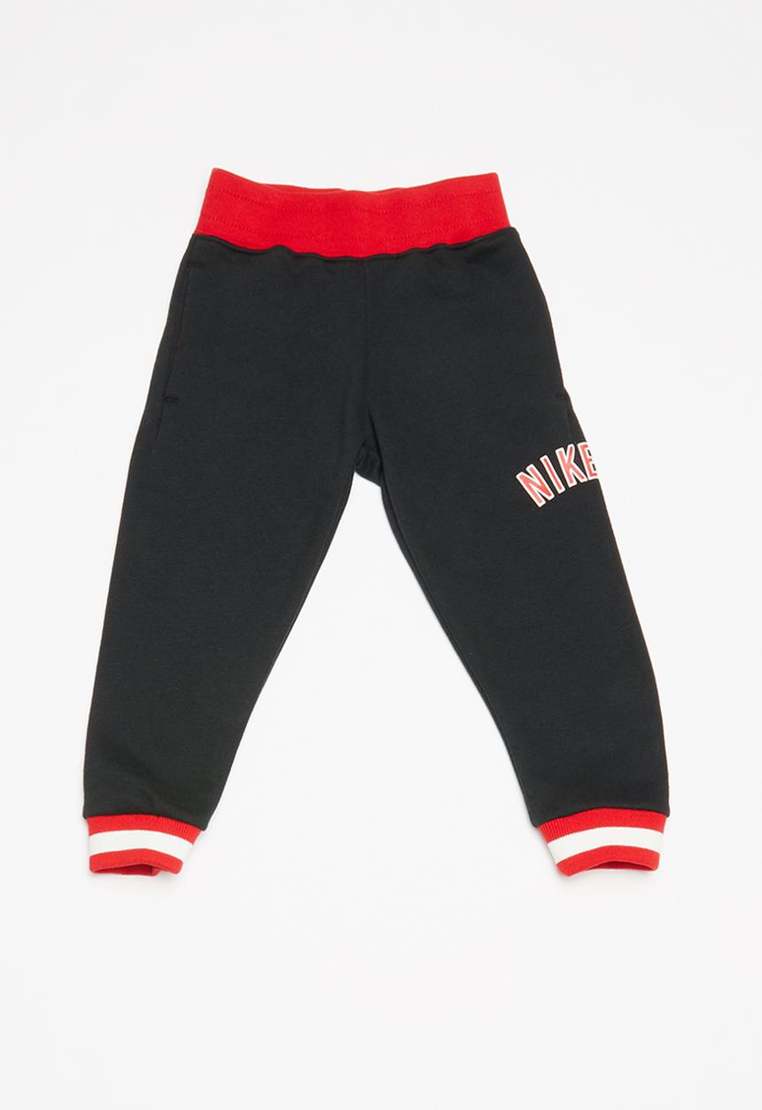 Nike - Air fleece pant - black & red 
