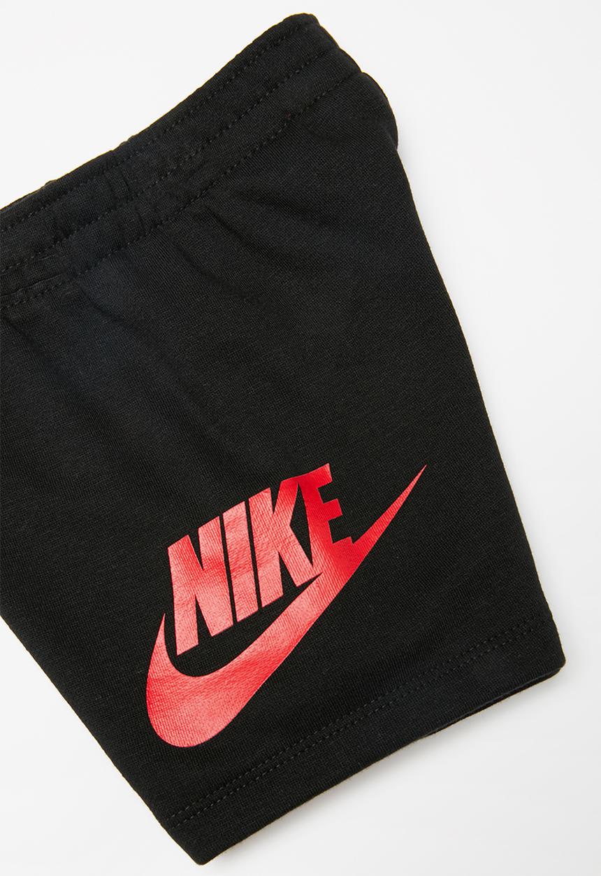 Nike - Short sleeve tee & short set - black & red 