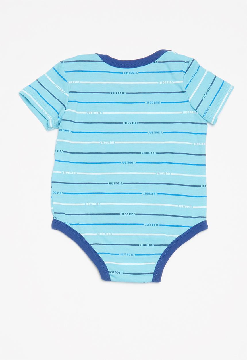 Nike - Stripe 3 pack bodysuit - blue & white
