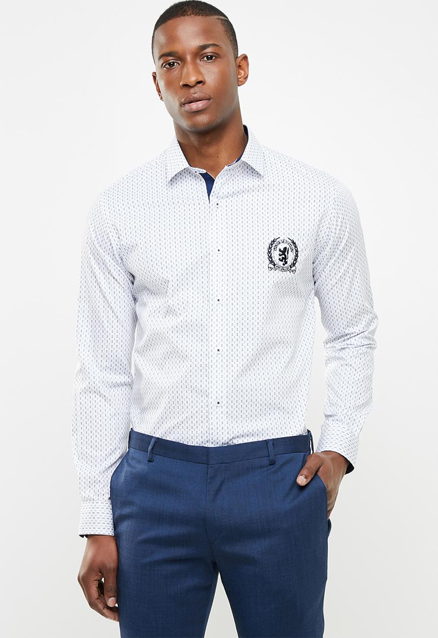 Pringle of Scotland - Hall ward long sleeve styled shirt - white