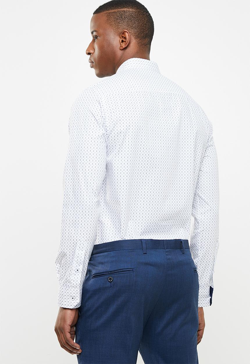 Pringle of Scotland - Hall ward long sleeve styled shirt - white