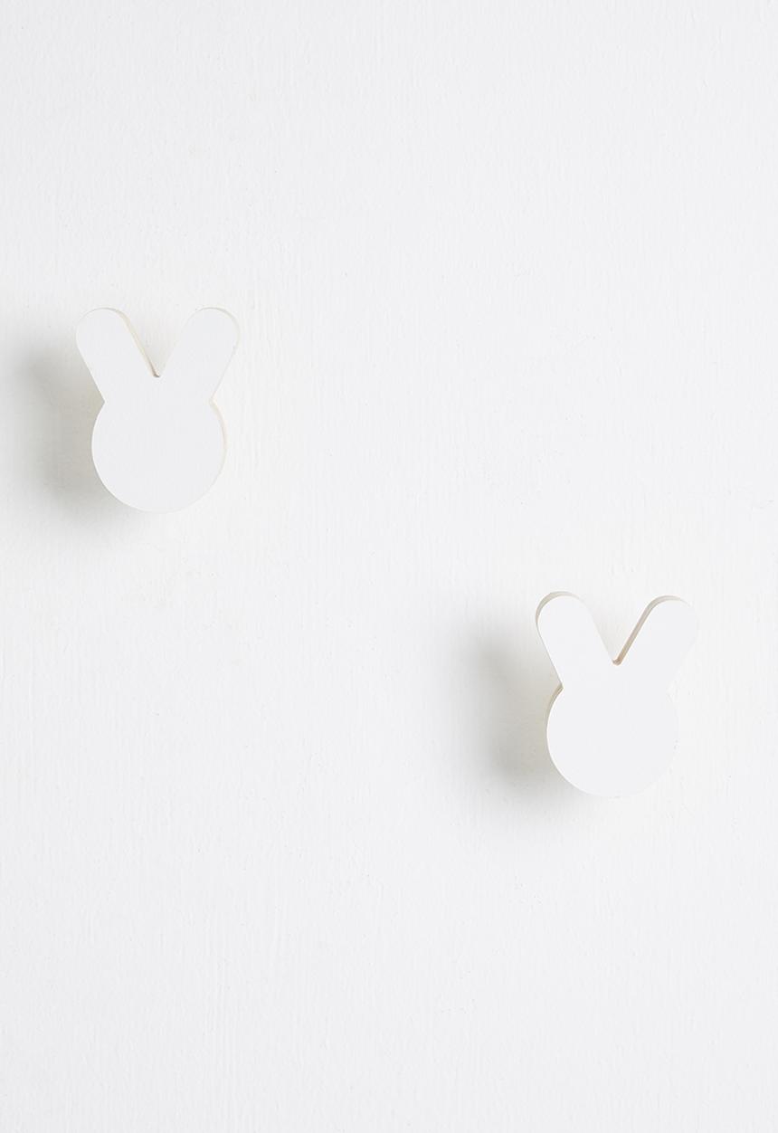 Sixth Floor - Bunny hook set of 2 - white/natural