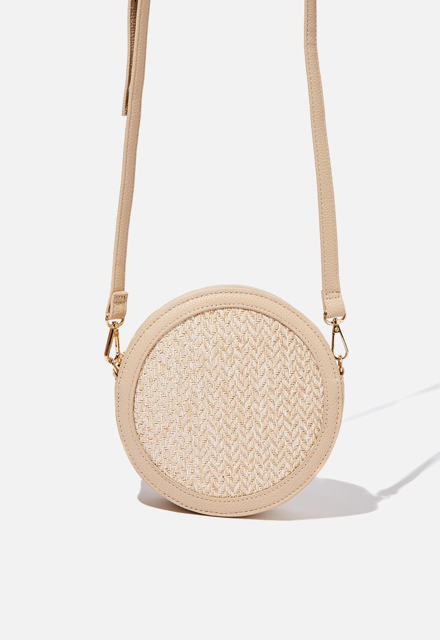 Cotton On - Edie woven circle bag - natural